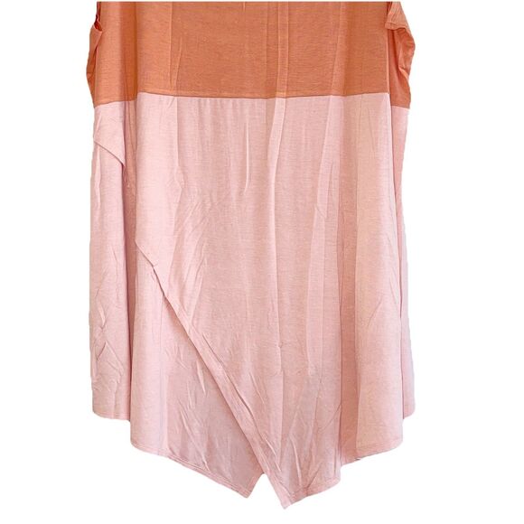 Logo Layers Tunic Top Womens Plus Size 3X Sleeveless Signature Knit Peach Orange - Picture 4 of 9